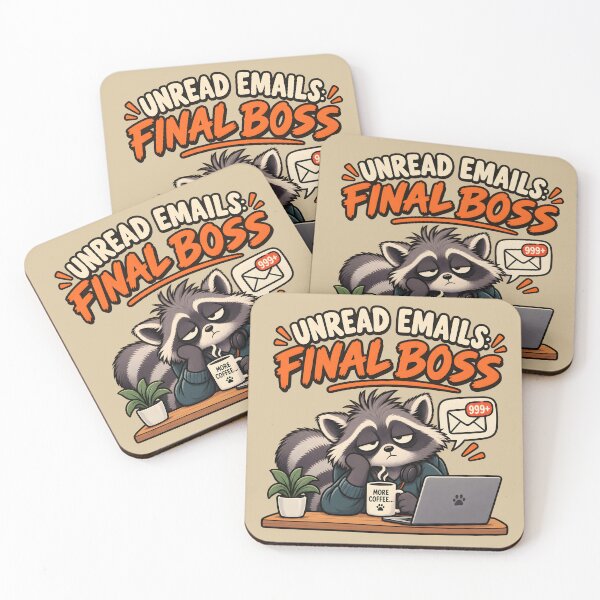 Item preview, Unread Emails Final Boss Funny Office designed and sold by Stikaro.