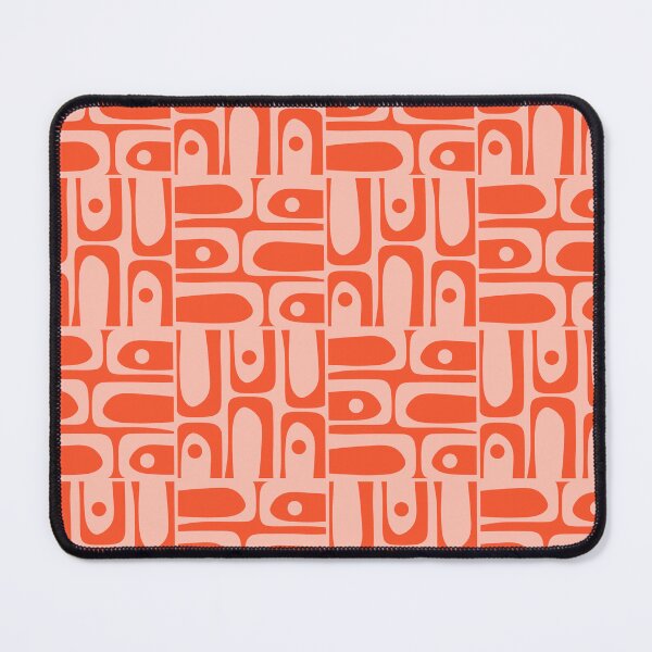 Item preview, Mid Century Modern Abstract Piquet Multi Pattern in Orange Coral Tones designed and sold by kierkegaard.