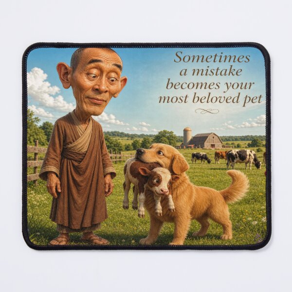 Item preview, Zen Humor Funny Animal Puns Illustration designed and sold by The Brother Wu Collection.