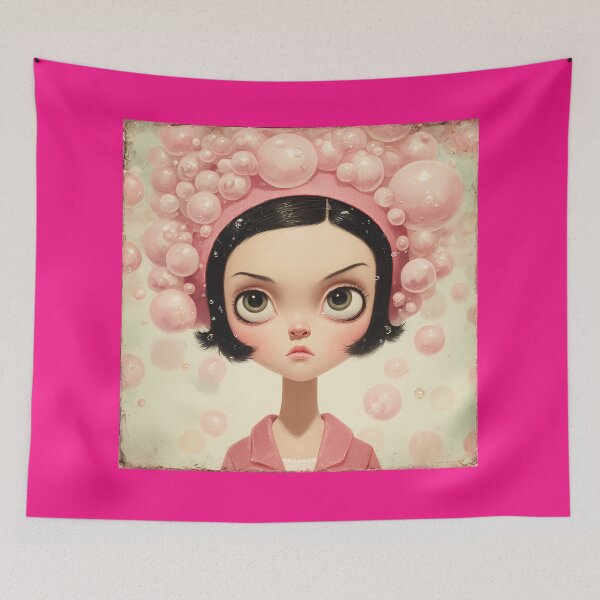 Item preview, Bubble Whimsical Poppy Doll Art designed and sold by SiralyInk.