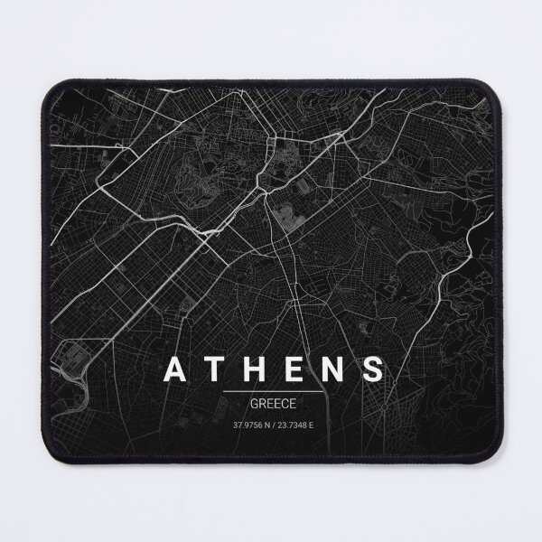 Item preview, Athens Map Print | Minimalist Noir City Map | Athens Wall Art Poster designed and sold by Lovely Maps.