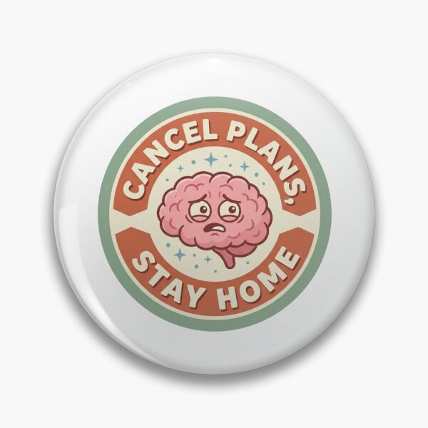 Item preview, Cancel Plans Stay Home Funny Introvert Brain Retro Quote designed and sold by raedattia.