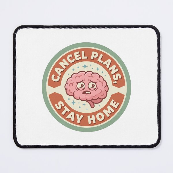Item preview, Cancel Plans Stay Home Funny Introvert Brain Retro Quote designed and sold by raedattia.