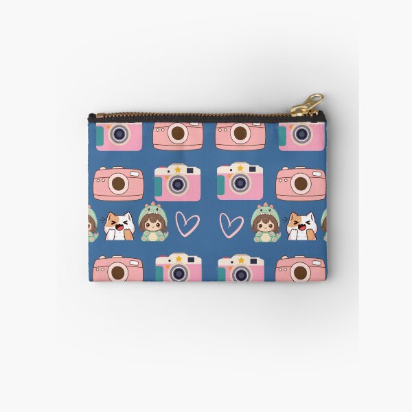 Item preview, Kawaii Pink Cameras And Dino Girls Pattern designed and sold by Azurart2.