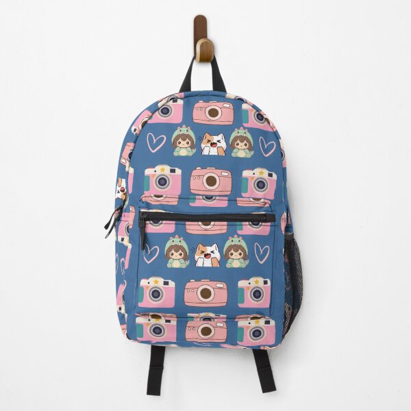 Item preview, Kawaii Pink Cameras And Dino Girls Pattern designed and sold by Azurart2.