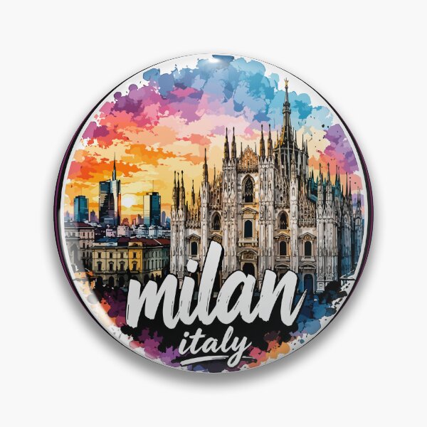 Item preview, Milan Italy Europe Watercolor designed and sold by TomFrontierArt.