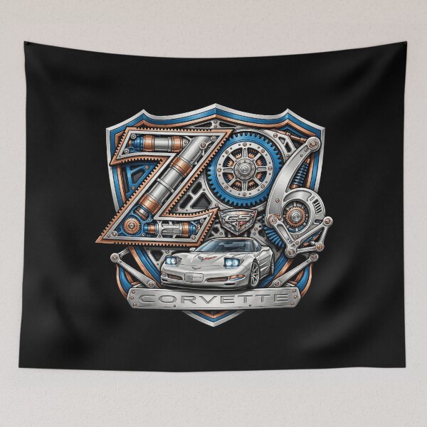 Aperçu de l'œuvre Design Chevrolet Corvette C5 Z06, T-shirt Corvette C5 Z06, Corvette Z06, Voiture de sport américaine, Moteur LS6 V8, Corvette de piste, Voiture de sport américaine classique créée et vendue par Typologystudios.