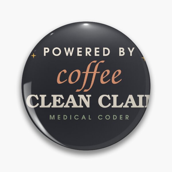 Item preview, Powered By Coffee And Clean Claims — Medical Coder designed and sold by SlowMadeShelf.