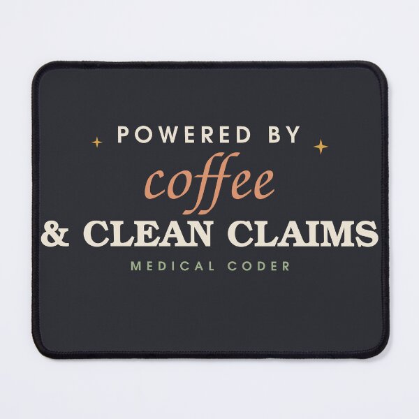 Item preview, Powered By Coffee And Clean Claims — Medical Coder designed and sold by SlowMadeShelf.