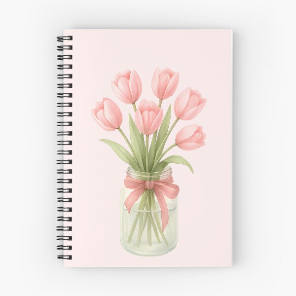 Item preview, Aesthetic tulip vase and bow spring sticker designed and sold by Novannah.