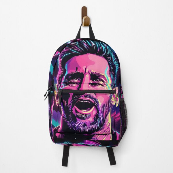 Item preview, Neon Messi Portrait – Vibrant Cyberpunk Soccer Legend Art designed and sold by ExploreAura Studio.