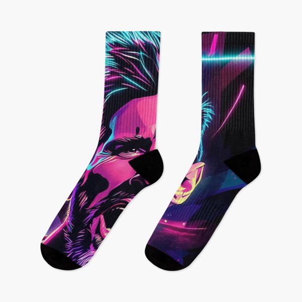 Item preview, Neon Messi Portrait – Vibrant Cyberpunk Soccer Legend Art designed and sold by ExploreAura Studio.