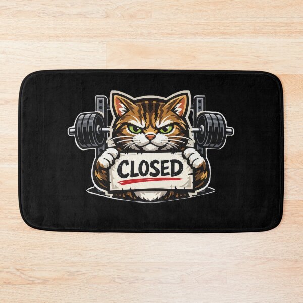 Item preview, Leg Day Is Cancelled Forever Funny Sarcastic Cat – Gym Cat Lover Fitness Design designed and sold by AYACHI90.