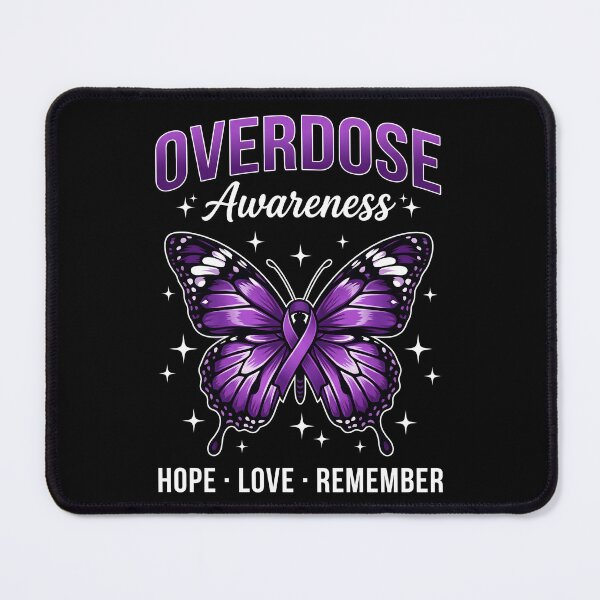 Item preview, Overdose Awareness Hope Love Remember Purple Ribbon Butterfly designed and sold by IsDesignHub.