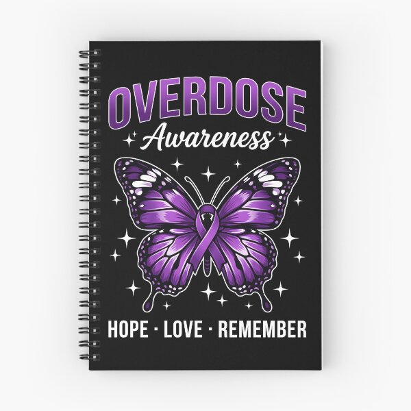 Item preview, Overdose Awareness Hope Love Remember Purple Ribbon Butterfly designed and sold by IsDesignHub.