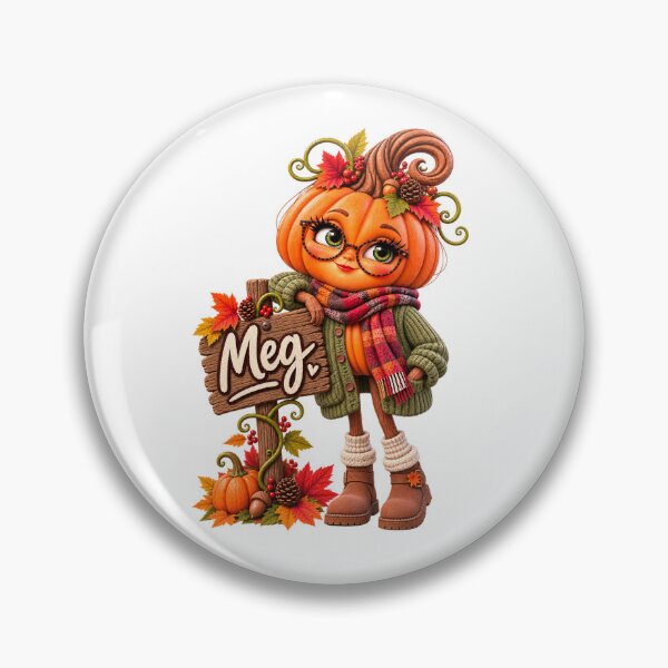 Item preview, Meg the Cosy Pumpkin – Cute Autumn Character designed and sold by The Cutting Room.