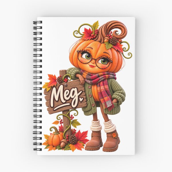 Item preview, Meg the Cosy Pumpkin – Cute Autumn Character designed and sold by The Cutting Room.