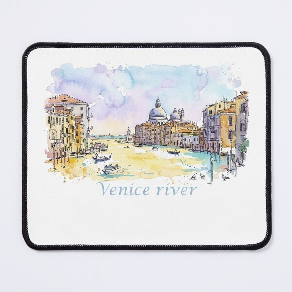 Item preview, Venice Italy Grand Canal Santa Maria della Salute Watercolor Art designed and sold by NareArt.