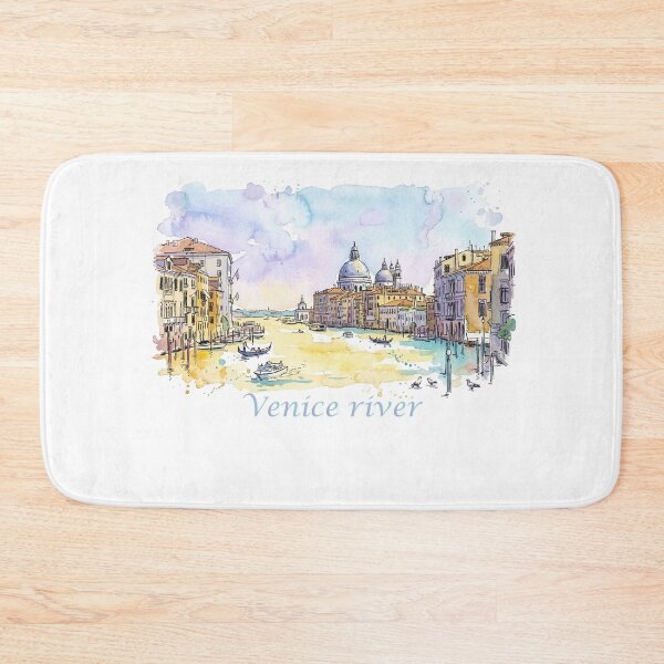 Item preview, Venice Italy Grand Canal Santa Maria della Salute Watercolor Art designed and sold by NareArt.