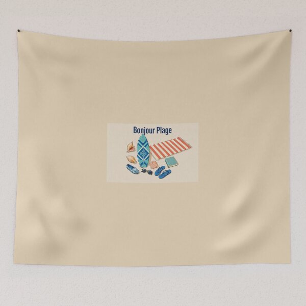 Item preview, Bonjour Plage designed and sold by SaltySurfgirl.