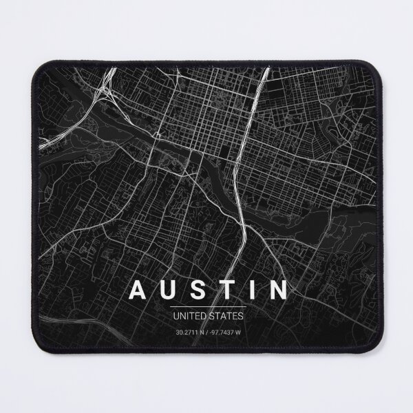 Item preview, Austin Map Print | Minimalist Noir City Map | Austin Wall Art Poster designed and sold by Lovely Maps.