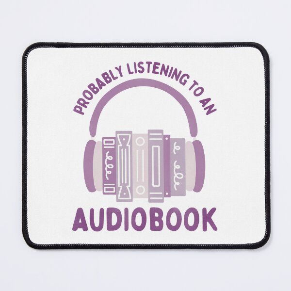 Item preview, Probably Listening to an Audiobook Purple Book Stack with Headphones designed and sold by winterpumpkin.