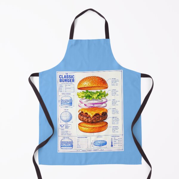Item preview, THE CLASSIC BURGER BLUEPRINT DESIGN designed and sold by DigitalandPhoto.