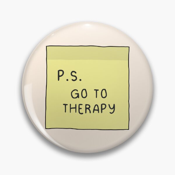 Item preview, P.S. Go to therapy (Post it note) designed and sold by ReadyToHeal.