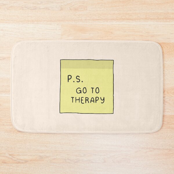 Item preview, P.S. Go to therapy (Post it note) designed and sold by ReadyToHeal.