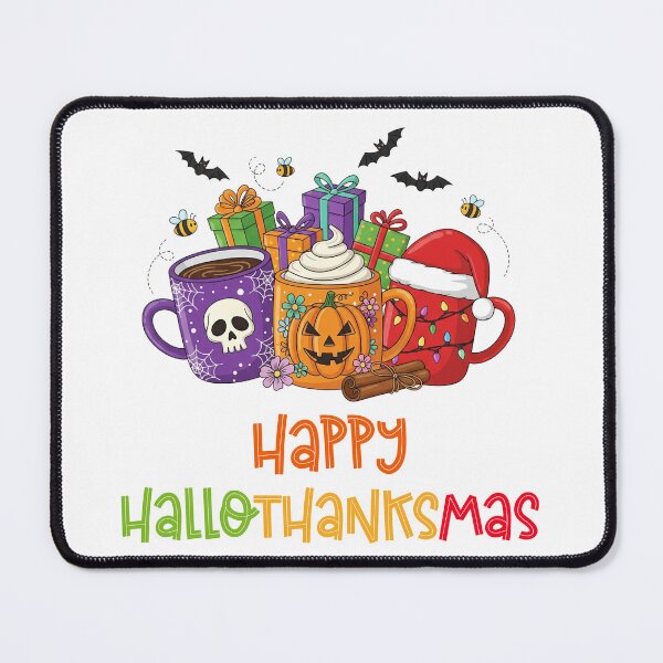 Item preview, Happy Hallothanksmas cute mugs designed and sold by aponwao.