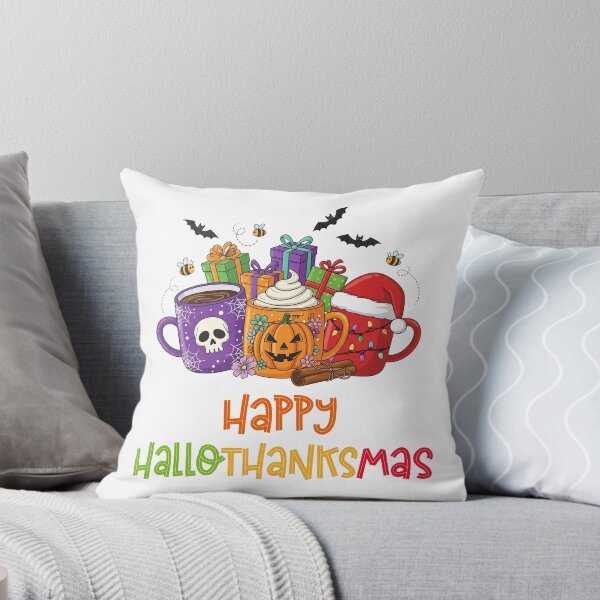 Item preview, Happy Hallothanksmas cute mugs designed and sold by aponwao.