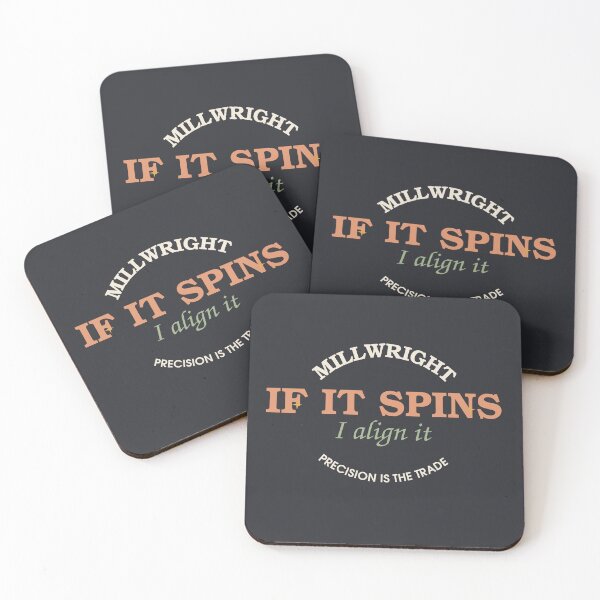 Item preview, If It Spins I Align It — Millwright Badge designed and sold by SlowMadeShelf.