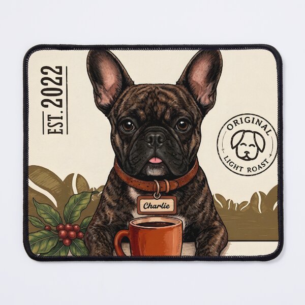 Item preview, Botanical Brindle Frenchie Coffee designed and sold by interdesigner.