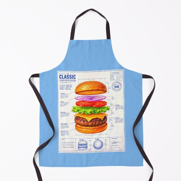 Item preview, THE CLASSIC CHEESEBURGER BLUEPRINT DESIGN designed and sold by DigitalandPhoto.