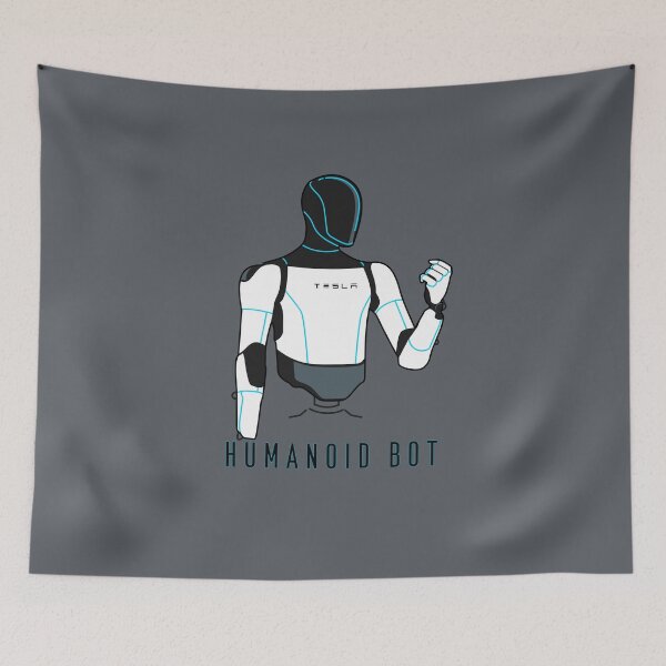 Artikelvorschau, „Humanoider Bot“ Tesla Optimus Roboter | Minimalistisches Tech- und KI-T-Shirt entworfen und verkauft von Fan Art Station .