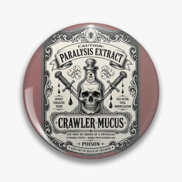 Item preview, Crawler Mucus Paralysis Poison - Vintage Apothecary Label RPG Meme designed and sold by Dice_Goblin_Studio.