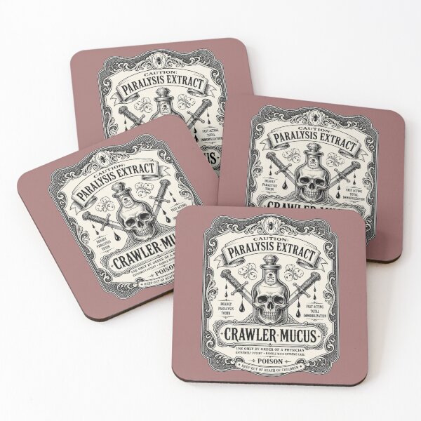 Item preview, Crawler Mucus Paralysis Poison - Vintage Apothecary Label RPG Meme designed and sold by Dice_Goblin_Studio.