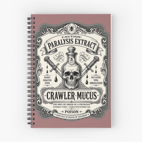 Item preview, Crawler Mucus Paralysis Poison - Vintage Apothecary Label RPG Meme designed and sold by Dice_Goblin_Studio.