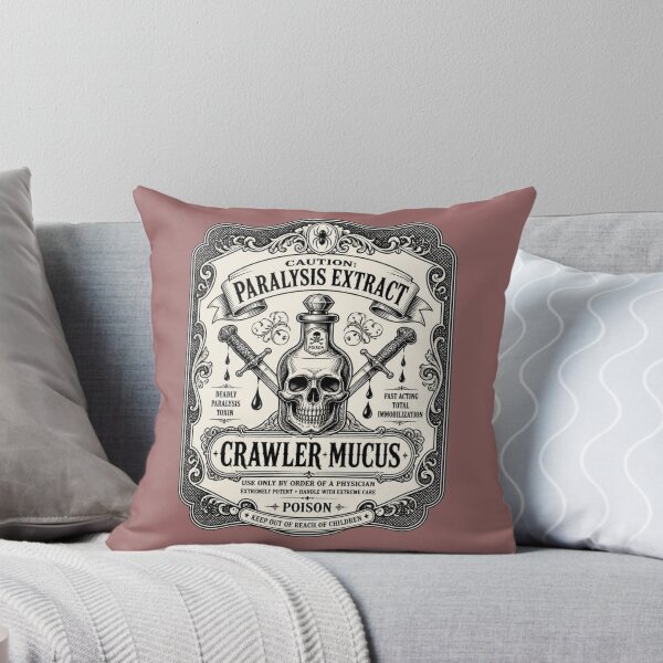 Item preview, Crawler Mucus Paralysis Poison - Vintage Apothecary Label RPG Meme designed and sold by Dice_Goblin_Studio.
