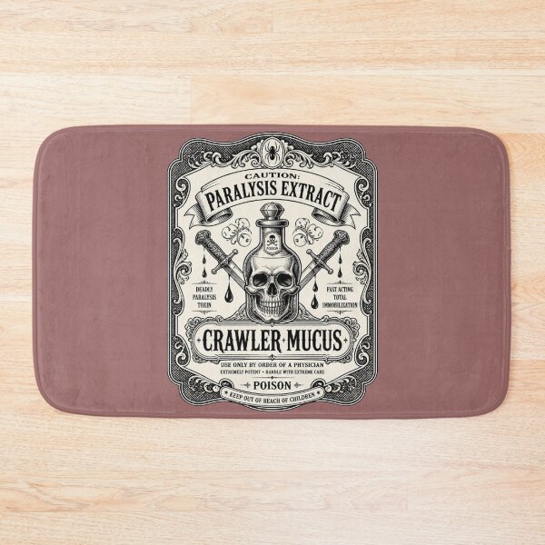 Item preview, Crawler Mucus Paralysis Poison - Vintage Apothecary Label RPG Meme designed and sold by Dice_Goblin_Studio.