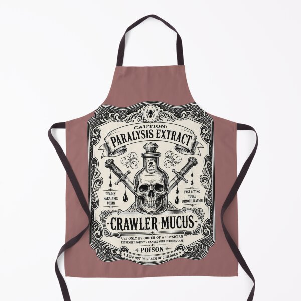Item preview, Crawler Mucus Paralysis Poison - Vintage Apothecary Label RPG Meme designed and sold by Dice_Goblin_Studio.