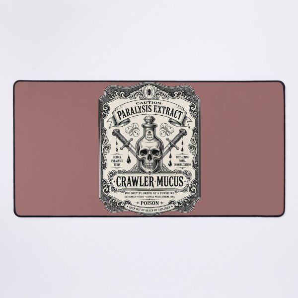 Item preview, Crawler Mucus Paralysis Poison - Vintage Apothecary Label RPG Meme designed and sold by Dice_Goblin_Studio.