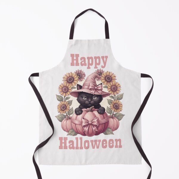 Item preview, Pinkoween Black Cat & Ribbon Pumpkin Happy Halloween designed and sold by MythicCotton.
