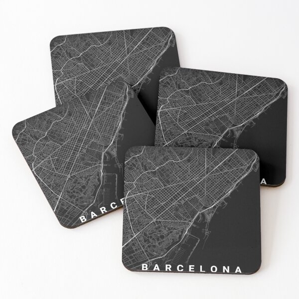 Item preview, Barcelona Map Print | Minimalist Noir City Map | Barcelona Wall Art Poster designed and sold by Lovely Maps.