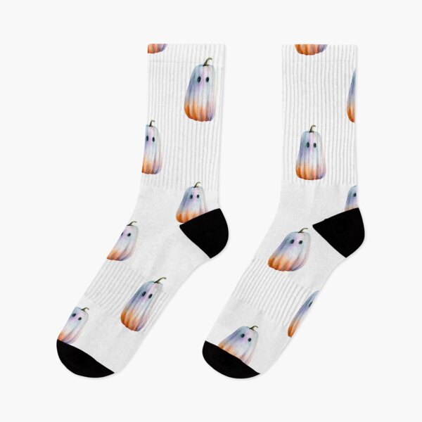 Item preview, Minimal Cute Ghost Pumpkin Watercolor Halloween Seamless Pattern Charm designed and sold by EL-Lebedenko.