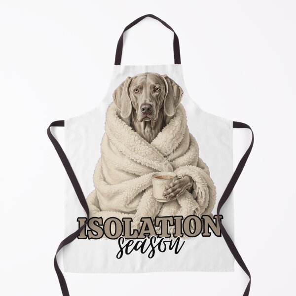 Item preview, Isolation Season - Cozy Weimaraner in Blanket with Coffee designed and sold by Neurospicy Trolls.