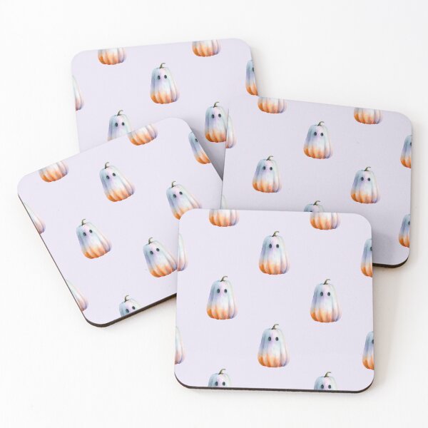 Item preview, Pastel Ghost Pumpkin Halloween Watercolor Seamless Pattern Cozy Magic designed and sold by EL-Lebedenko.