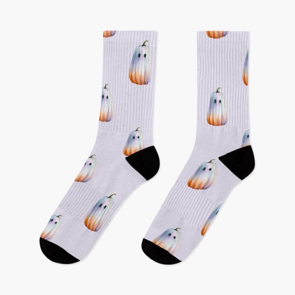 Item preview, Pastel Ghost Pumpkin Halloween Watercolor Seamless Pattern Cozy Magic designed and sold by EL-Lebedenko.