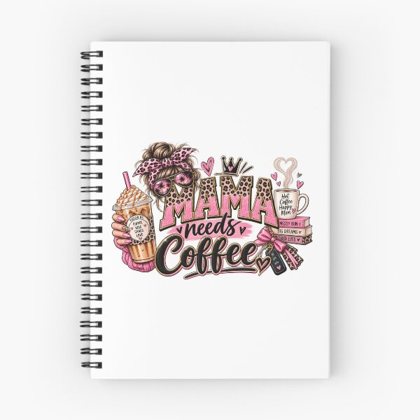 Item preview, MAMA NEEDS COFFEE Pink Leopard Mom designed and sold by     GoodVibe Prints.
