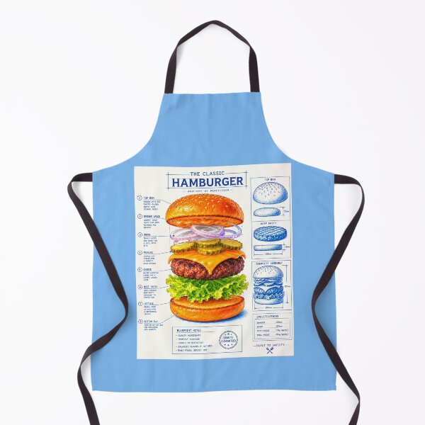 Item preview, THE CLASSIC HAMBURGER BLUEPRINT DESIGN designed and sold by DigitalandPhoto.